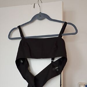 Poplin Black Bralette